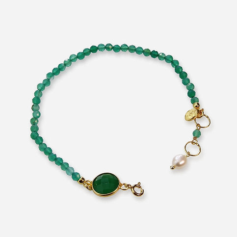Bracciale Aquarelle - agata verde smeraldo