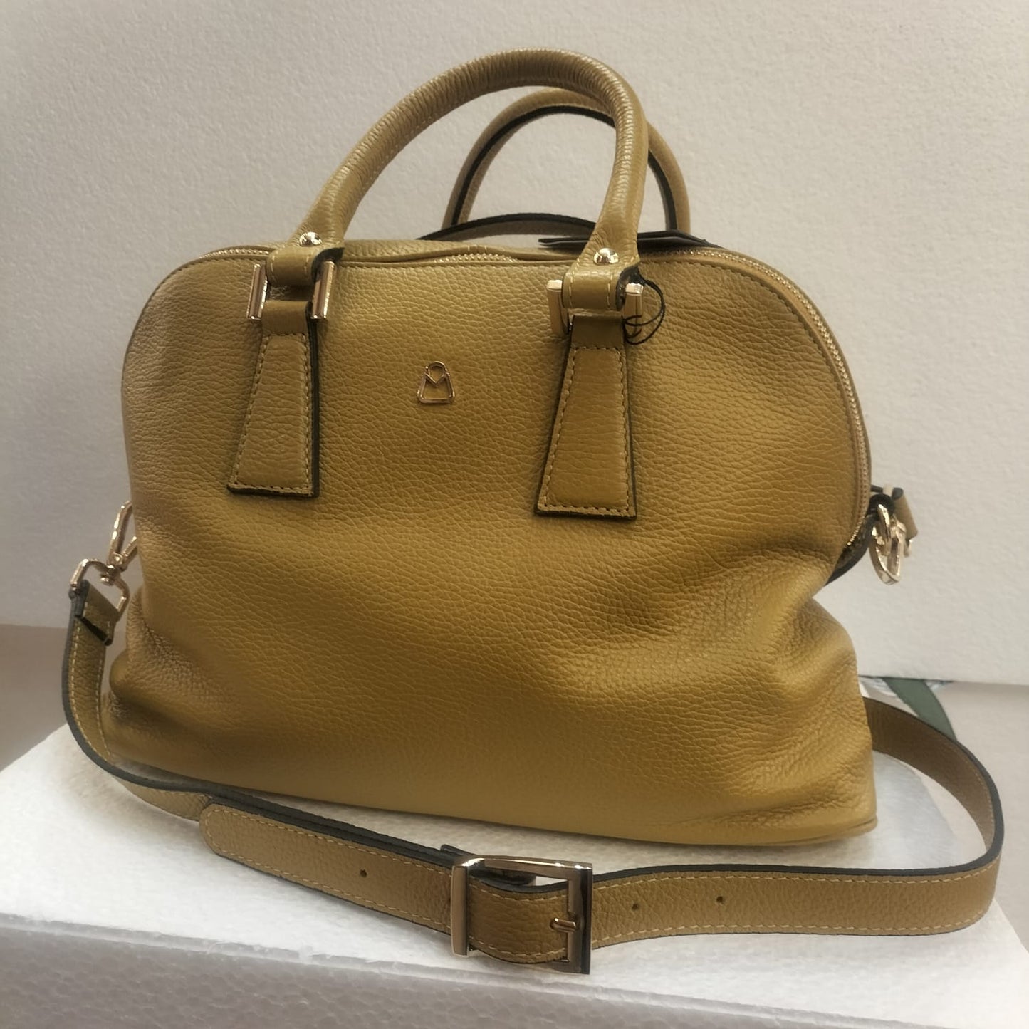 v-ROSEMARY Bauletto in pelle doppio comparto e tracolla