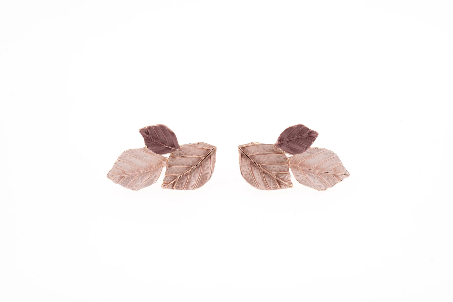 Three-leaf zama earrings