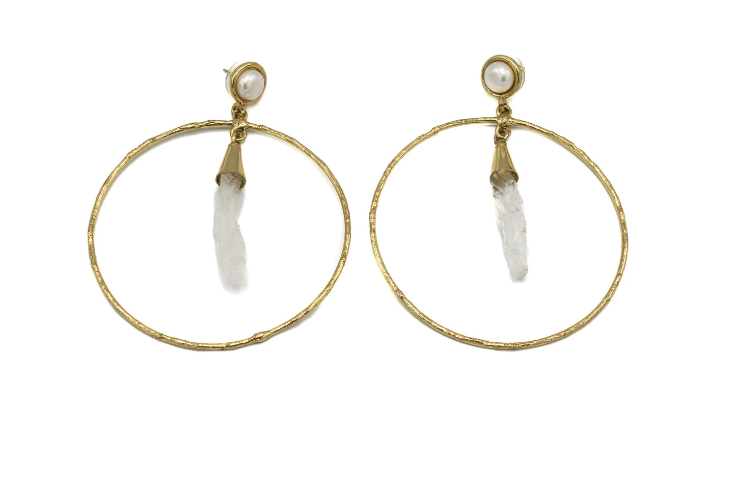u-Crystal Hoop Earrings