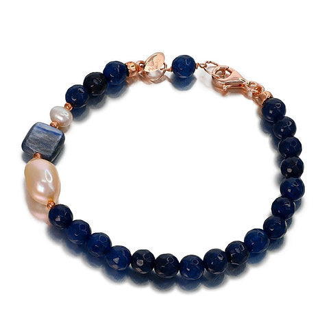 Bracciale Armony - agata blu zaffiro