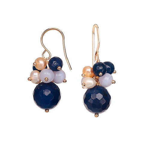 Orecchini Armony - agata blu zaffiro