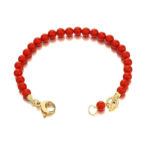 Bracciale Easy - corallo bamboo rosso