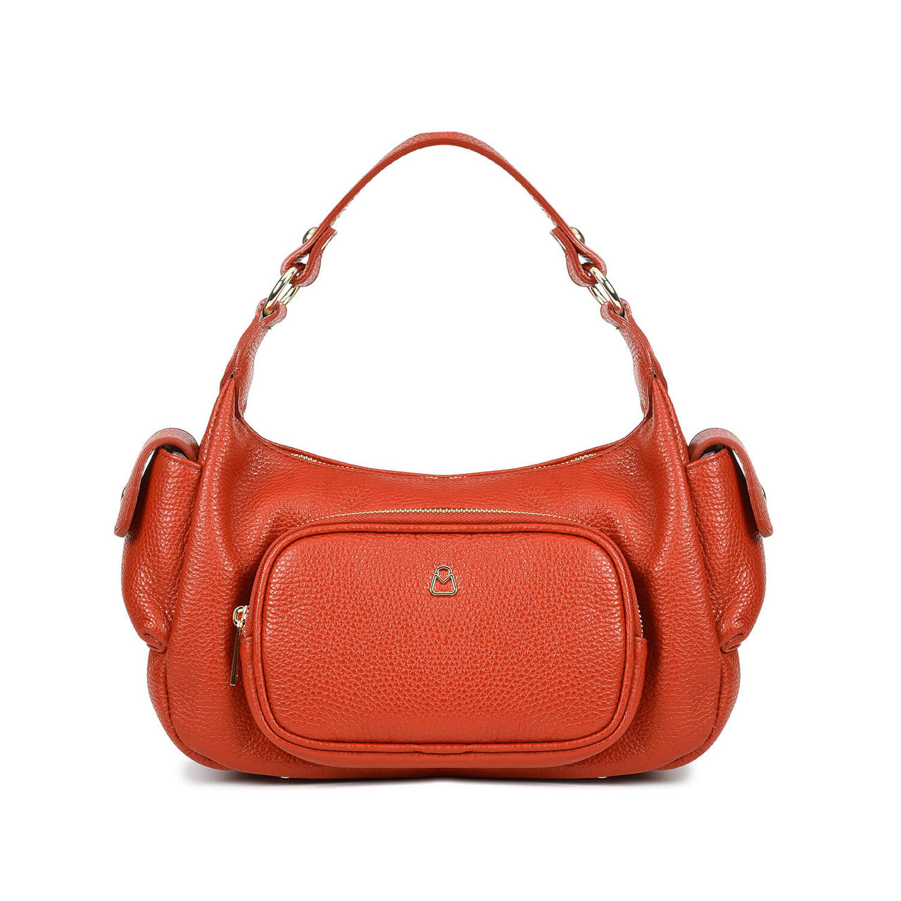 v-LARA Borsa A Spalla in Pelle con tasche laterali e tracolla regolabile