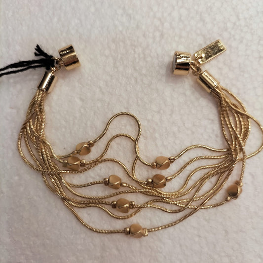 u-Zama bracelet six-turn chain with pebbles