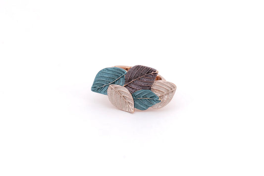 Anello zama cinque foglie