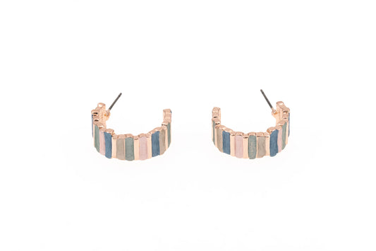 Zama earrings semicircle multi fine bars