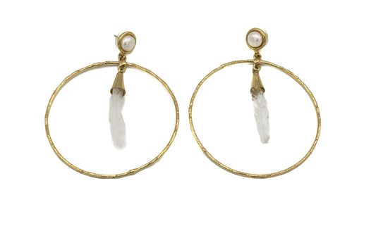 u-Crystal Hoop Earrings